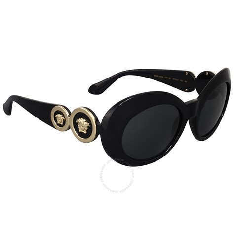 versace black oval men sunglasses